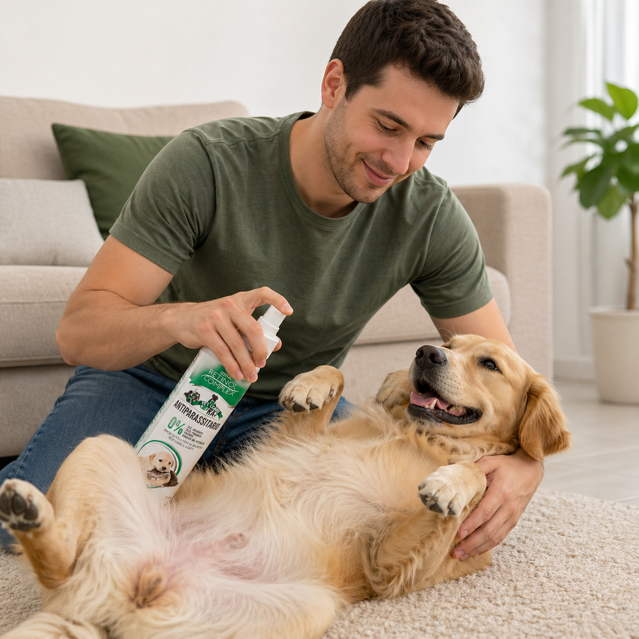 Spray Antiparasitário para Animais de Estimação 100ml | Ultra Retinol Complex® | Pulgas e Carraças | Cães e Gatos
