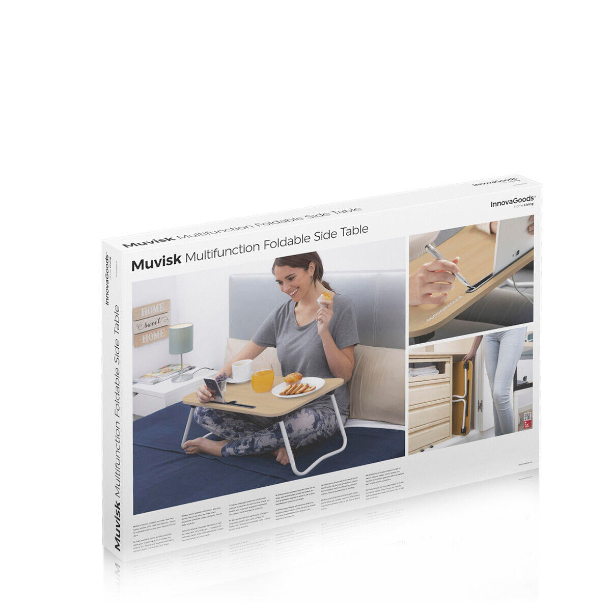 Mesa Plegable Auxiliar Multiuso "Muvisk" InnovaGoods | Portátil para Cama y Sofá