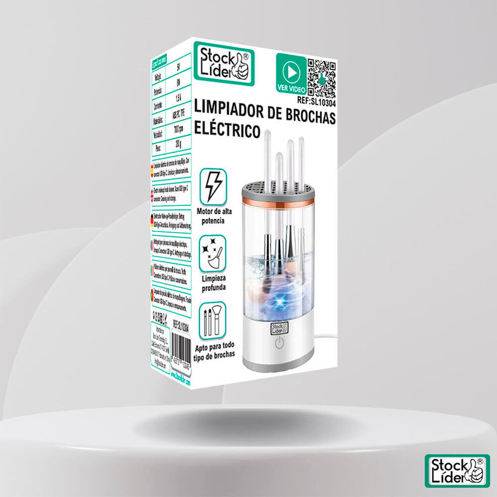 Limpeza Elétrica Sónica de Pincéis | Limpa e Seca em 30s | Compatível com 98% de Pincéis | USB