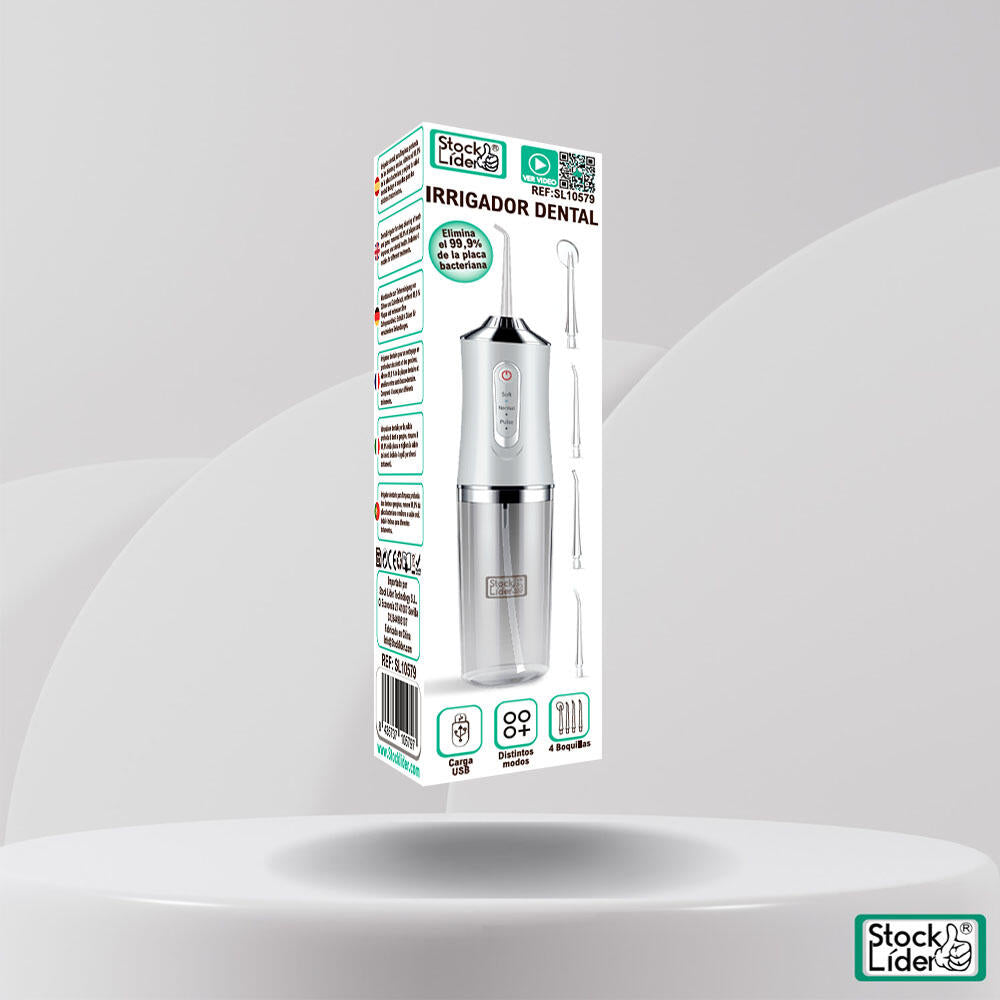 Irrigador Dental 360º | 4 Boquillas | Batería 1200 mAh | 10-15 Días | Stock Líder