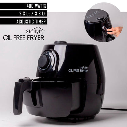 Freidora de Aire 360º | STARLYF Oil Free Fryer  | Fríe Sin Aceite | Capacidad 2.3L | 1400W