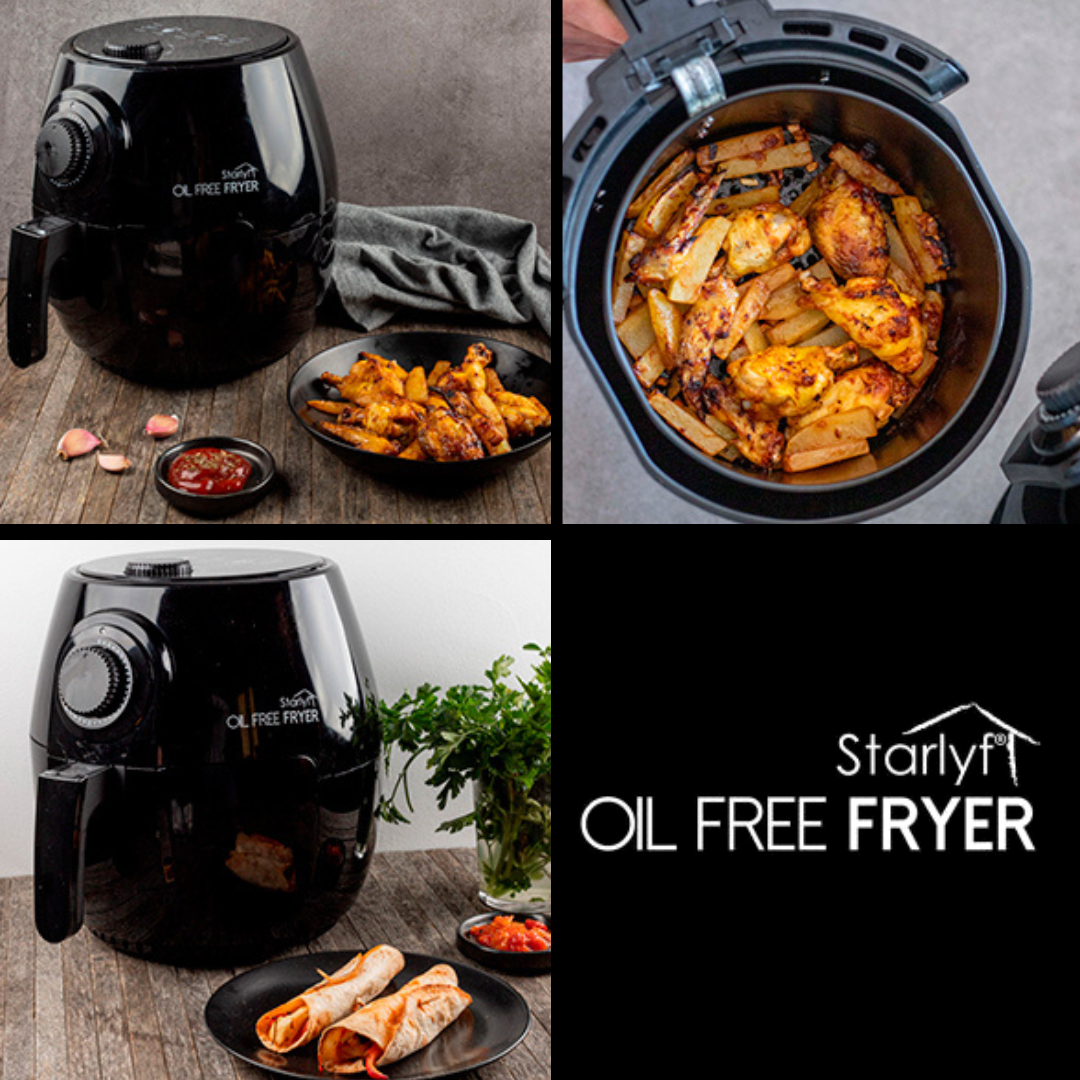 Freidora de Aire 360º | STARLYF Oil Free Fryer  | Fríe Sin Aceite | Capacidad 2.3L | 1400W