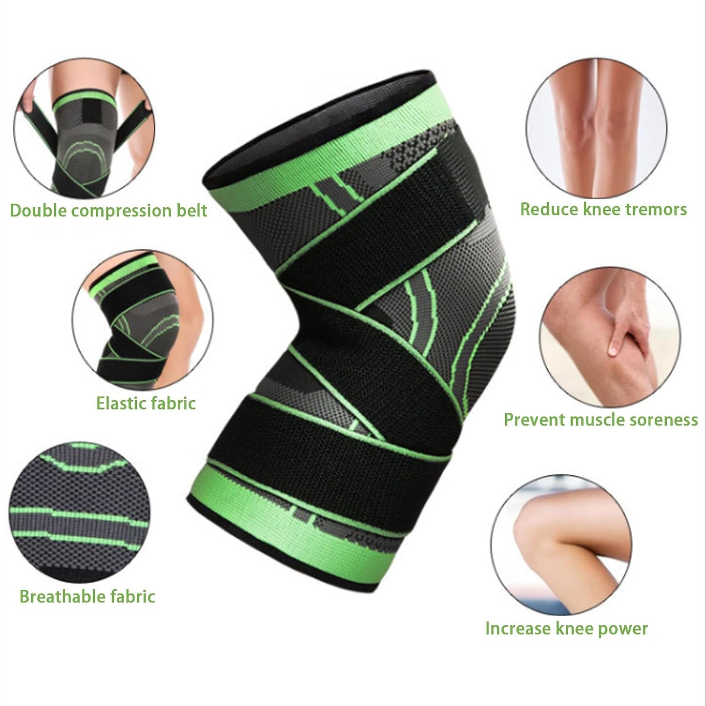 Rodillera Deportiva de Compresión 3D | Transpirable | Antideslizante | Ajustable