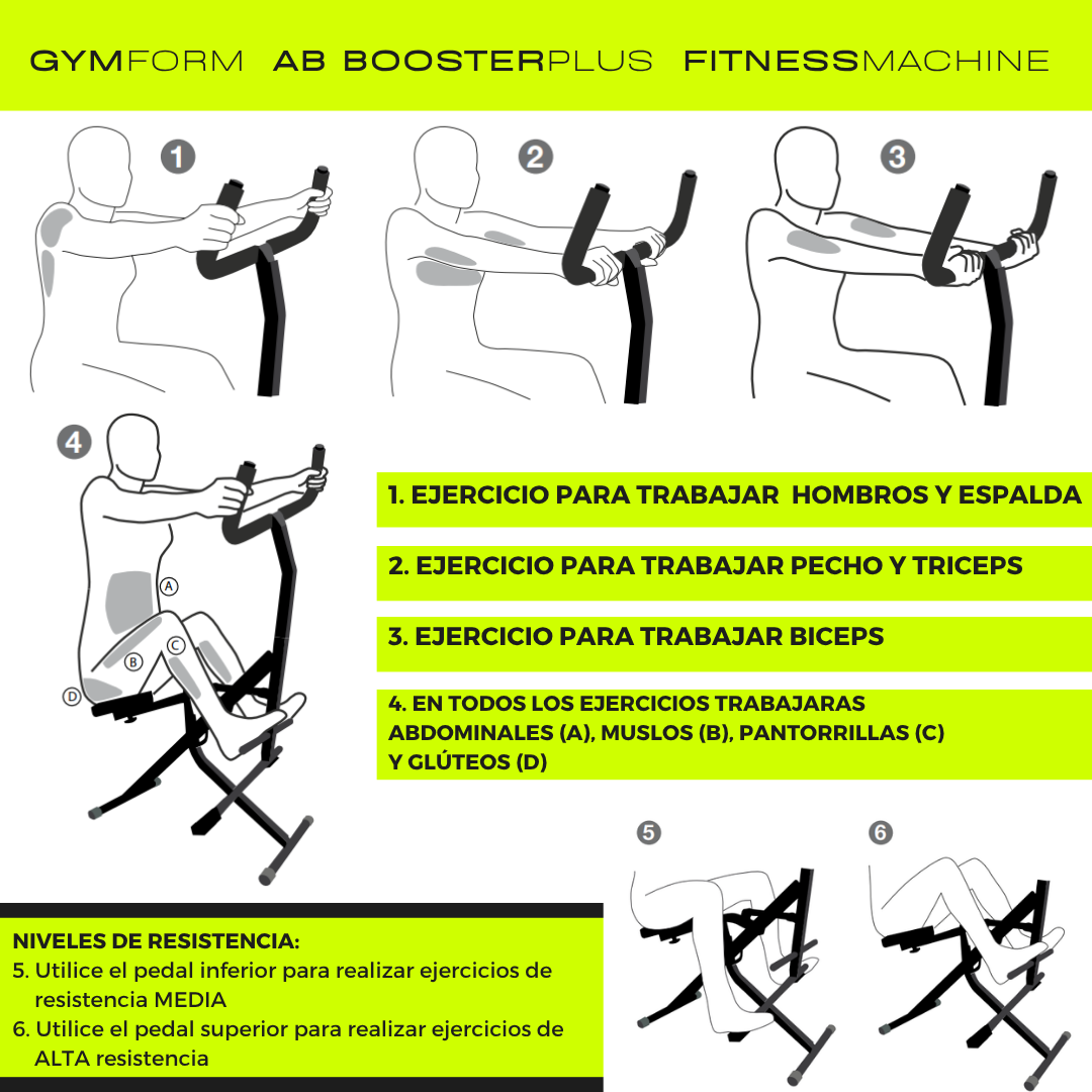 GYMFORM AB Booster Plus | Máquina de Fitness | Equipo de Musculación Completo