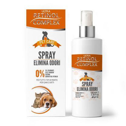 Spray Elimina Odores para Animais de Estimação 100ml | Ultra Retinol Complex® | Neutralizador Instantâneo