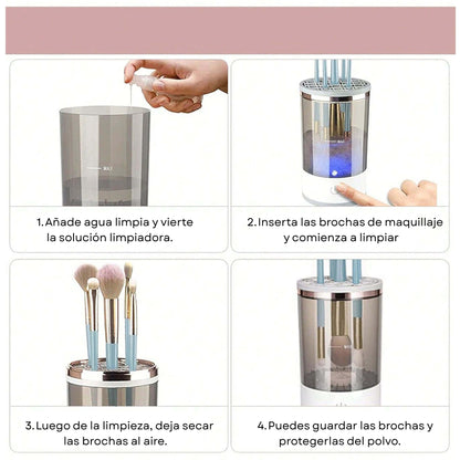 Limpeza Elétrica Sónica de Pincéis | Limpa e Seca em 30s | Compatível com 98% de Pincéis | USB