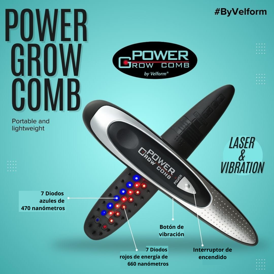 Velform Power Grow Comb | Peine Láser e Infrarrojos Para la Caída del Cabello