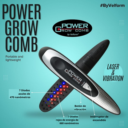 Velform Power Grow Comb | Peine Láser e Infrarrojos Para la Caída del Cabello