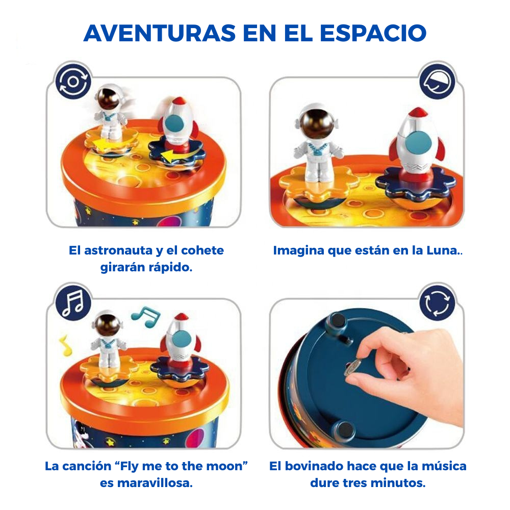 Caja Musical para Niños Space Odyssey – Melodías Espaciales de Madera