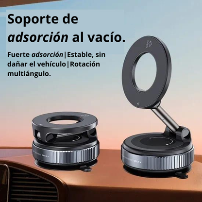 Soporte Magnético para Móvil con Succión al Vacío | Rotación 360°