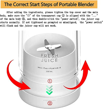 Liquidificador Portátil Recarregável USB - Batidos e Smoothies Saudáveis
