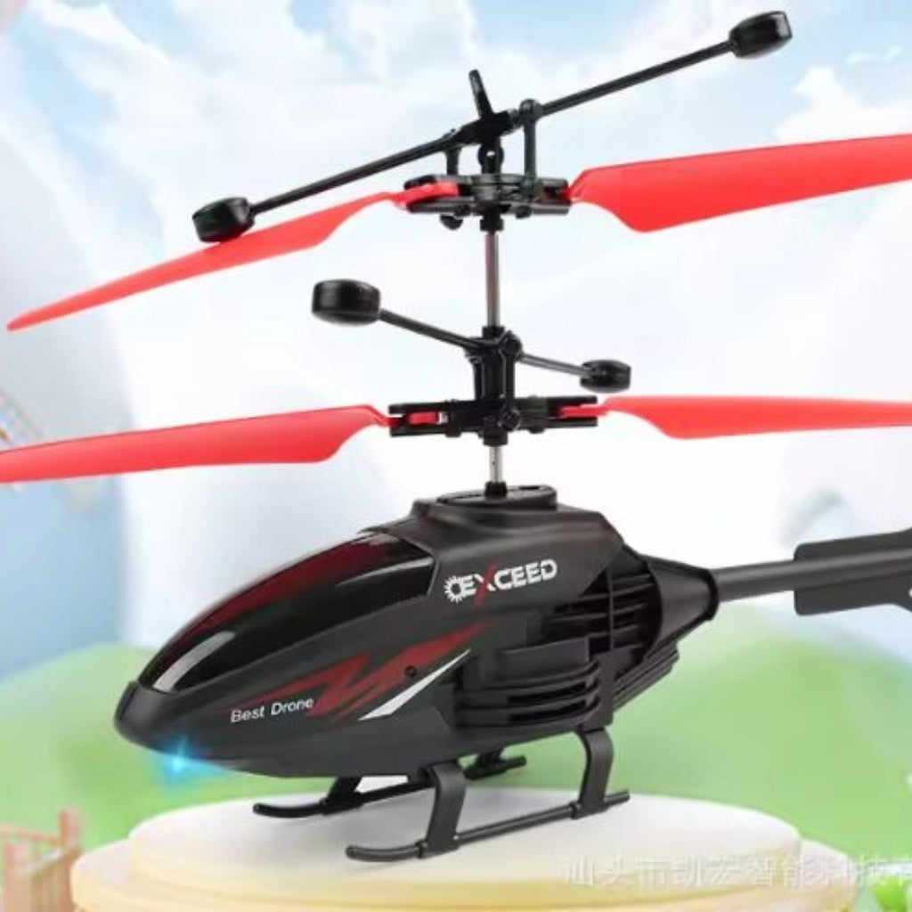 Helicóptero RC Apache con Luces LED | Giroscopio | Mando | Hasta 9m Altura