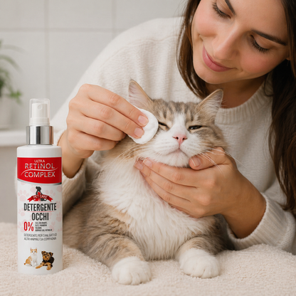Limpeza de Olhos para Animais de Estimação 100ml | Retinol Complex® | Remela e Manchas | Cães e Gatos