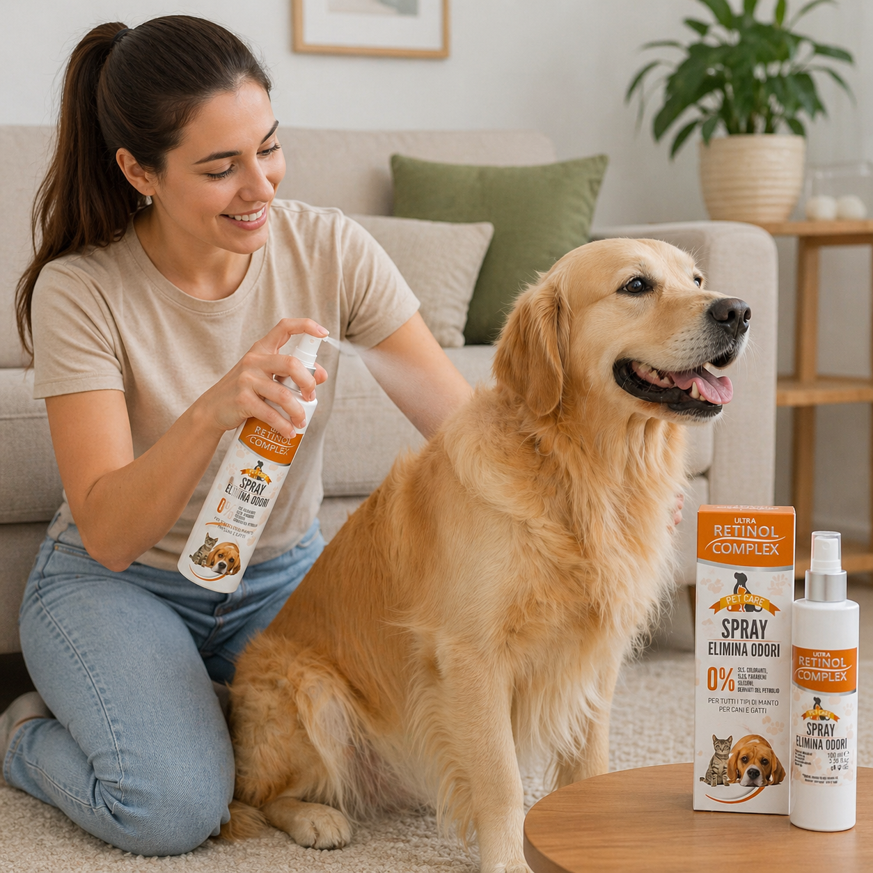 Spray Elimina Odores para Animais de Estimação 100ml | Ultra Retinol Complex® | Neutralizador Instantâneo