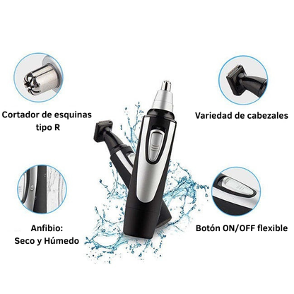 Recortadora Facial 2 en 1 | Barba, Nariz y Orejas con un Solo Aparato | WeBeauty