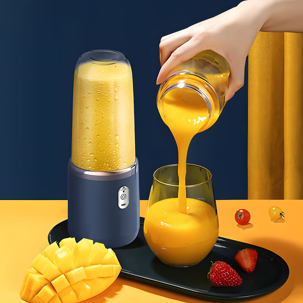 Batidora Licuadora Portátil 400ml con 2 Vasos | Mini Blender | USB Recargable | Stock Líder