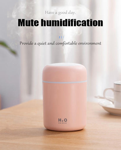 Humidificador LED 7 Colores | 300ml | Silencioso | Apagado Automático | Rosa