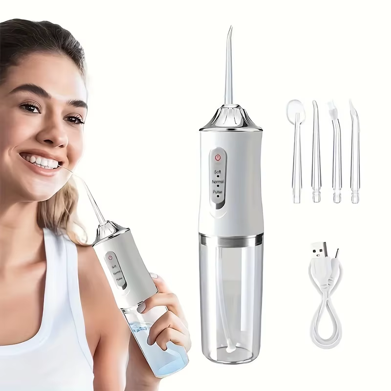 Irrigador Dental 360º | 4 Boquillas | Batería 1200 mAh | 10-15 Días | Stock Líder