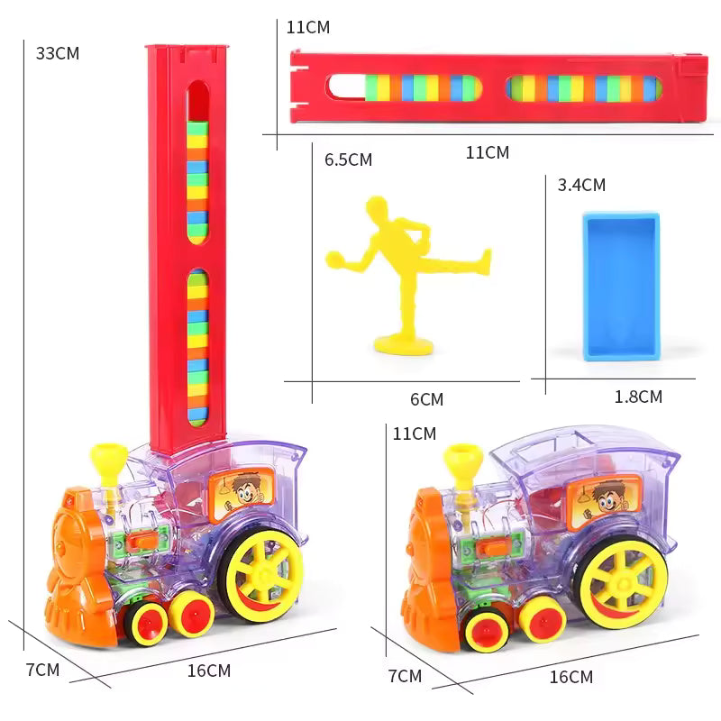 Comboio Dominó Automático | Brinquedo Educativo para Crianças +3 anos