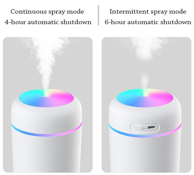 Humidificador LED 7 Colores | 300ml | Silencioso | Apagado Automático | Rosa