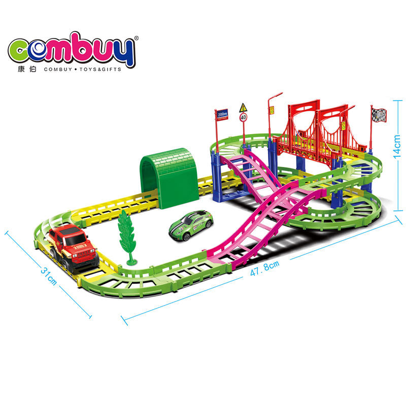 Set de Circuito Urbano Urban Rail | Pista Armable 2 Niveles con Coche Grafiti