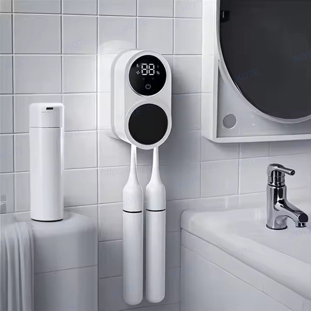 Soporte para Cepillo de Dientes con Esterilizador | Luz UV-C + UVA, LCD y USB-C | Stock Líder