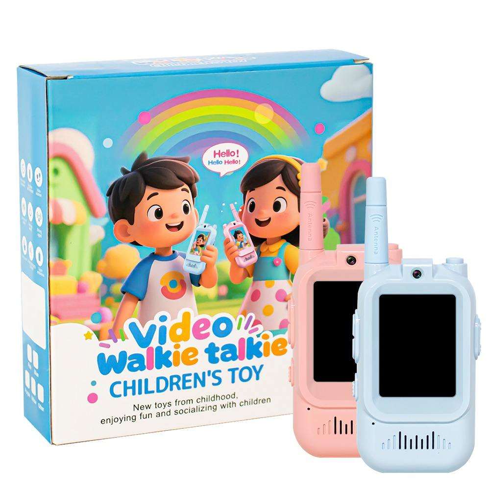 Walkie Talkie Infantil con Videollamada | Cámara HD, Cambiador de Voz y Carga USB-C