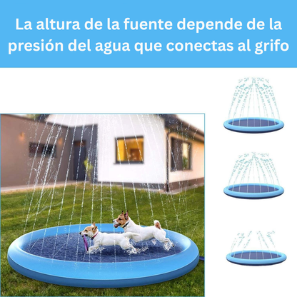 Alfombra Aspersor para Mascotas PVC | Piscina Plegable Antipinchazos 1m | Stock Líder