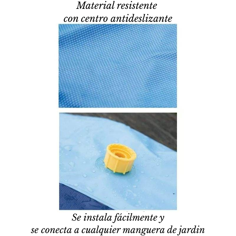 Alfombra Aspersor para Mascotas PVC | Piscina Plegable Antipinchazos 1m | Stock Líder