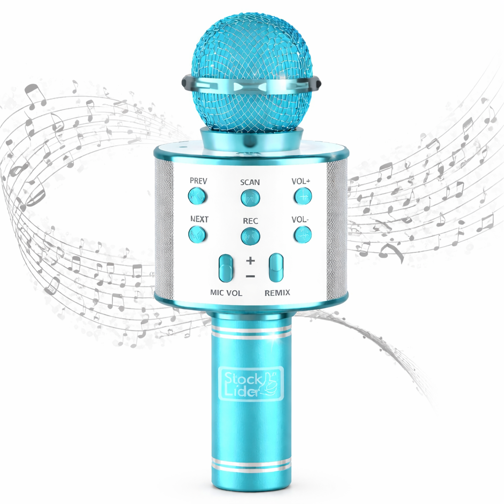 Micrófono Karaoke 4 en 1 con Bluetooth y Modulador de Voz | Stock Líder