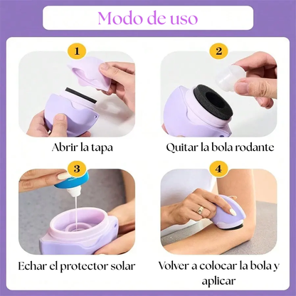 Aplicador Roll-On de Protetor Solar 55ml | Recarregável | Crianças e Adultos | Anti-fugas