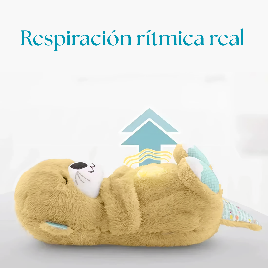 Otter la Nutria que Respira – Peluche Interactivo con Música Relajante y Suave Luz