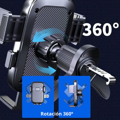 Car Phone Holder - 3-Point Mounting - 360° Rotation