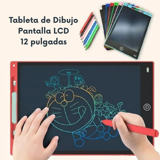 Tableta de Escritura LCD 12" para Niños y Adultos - Reutilizable