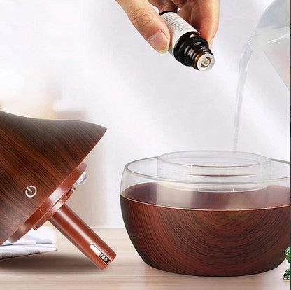 Humidificador Ultrassónico 300ml com Aromaterapia - 7 Luzes LED