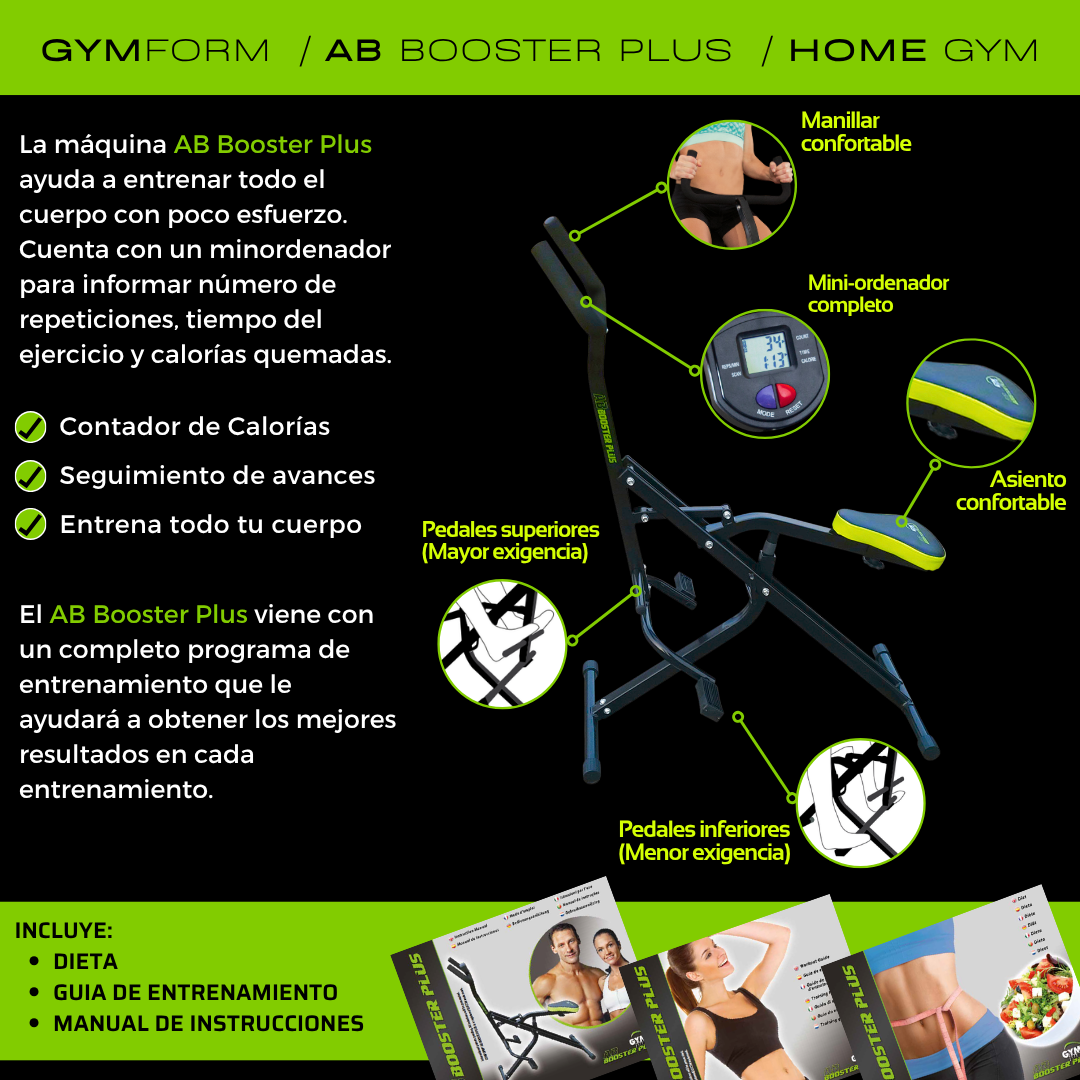 GYMFORM AB Booster Plus | Máquina de Fitness | Equipo de Musculación Completo