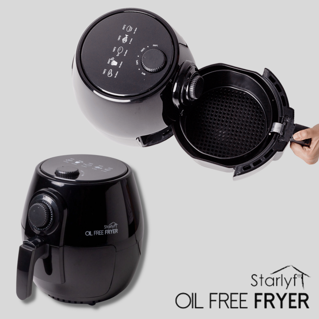 Freidora de Aire 360º | STARLYF Oil Free Fryer  | Fríe Sin Aceite | Capacidad 2.3L | 1400W