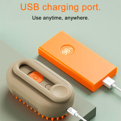 Escova de Vapor para Animais de Estimação Recarregável USB - Pack de 2 Unidades