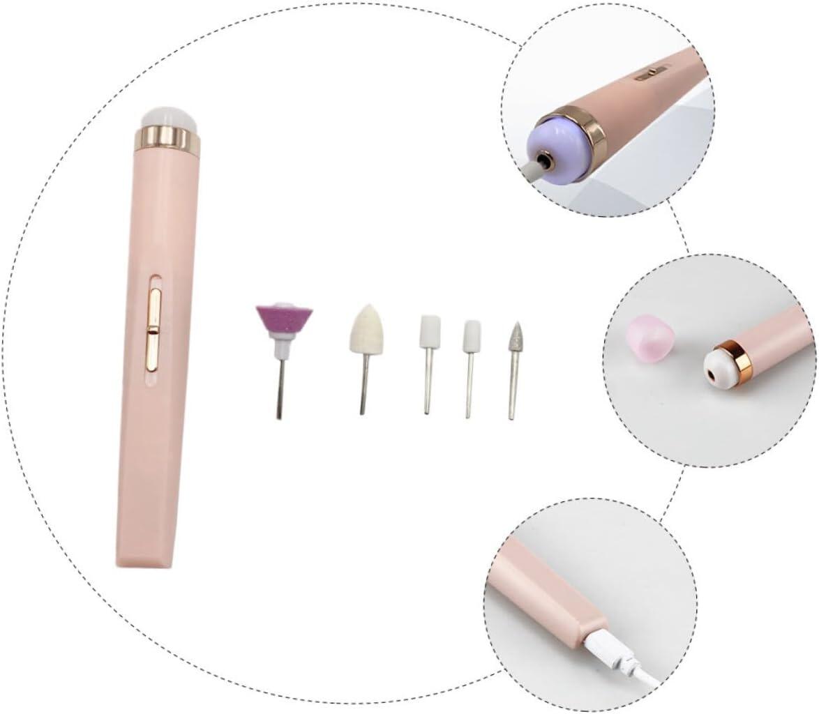 Pulidor de Uñas Eléctrico Multifuncional | 5 Cabezas | Luz LED | Recargable