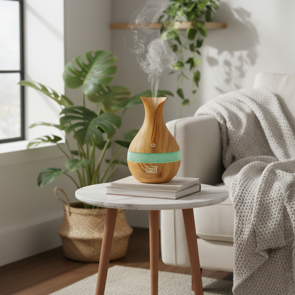 Humidificador en mesita de living