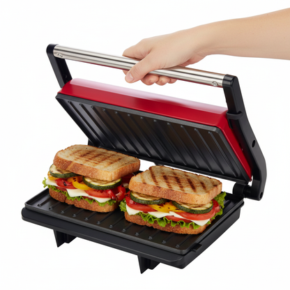 Parrilla con sándwiches vegetales