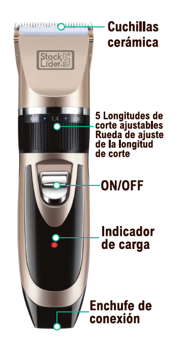 Pet Hair Clipper - Cordless - Ceramic Blades