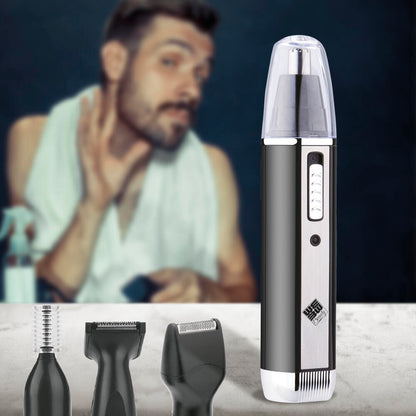 Set Cortapelo Recargable 4 en 1 | Nariz, Orejas, Barba y Cejas | Carga USB