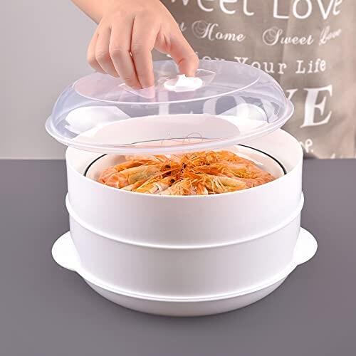 Vaporera para Microondas 4 Niveles - Cocina Saludable Sin Grasa | 21cm | Gem Supplies