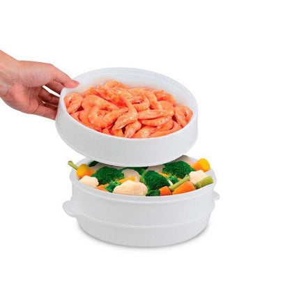 Vaporera para Microondas 4 Niveles - Cocina Saludable Sin Grasa | 21cm | Gem Supplies