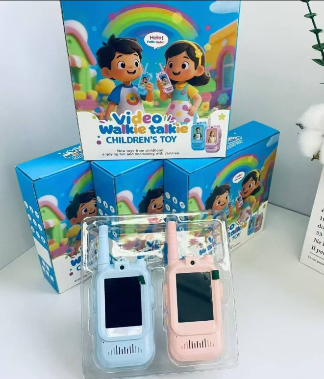 Walkie Talkie Infantil con Videollamada | Cámara HD, Cambiador de Voz y Carga USB-C