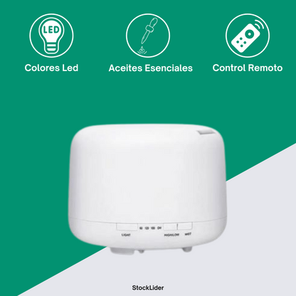 Aroma Diffuser with Remote Control - 450ml Multicolor LED Ultrasonic Humidifier