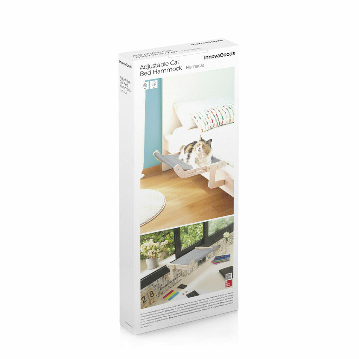 Rede Suspensa para Gatos | Ajustável | Lavável | Até 20kg | Hamacat InnovaGoods