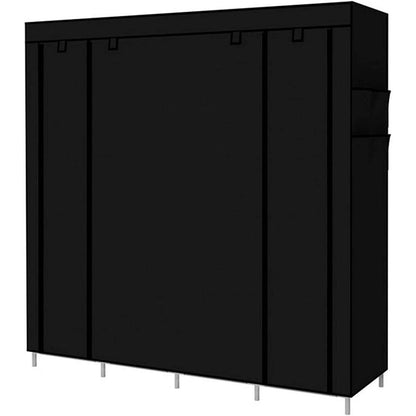 Armario Ropero de Tela con 10 Compartimentos | Estructura de Hierro | 167 x 170 x 45 cm