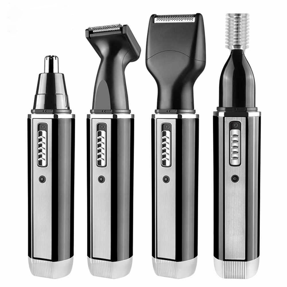 Set Cortapelo Recargable 4 en 1 | Nariz, Orejas, Barba y Cejas | Carga USB